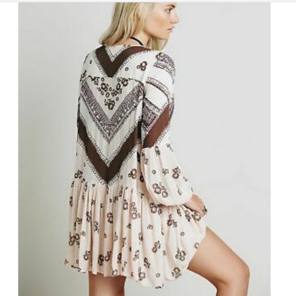 Free People From Your Heart Light Pink Dress Gauzy Button Down